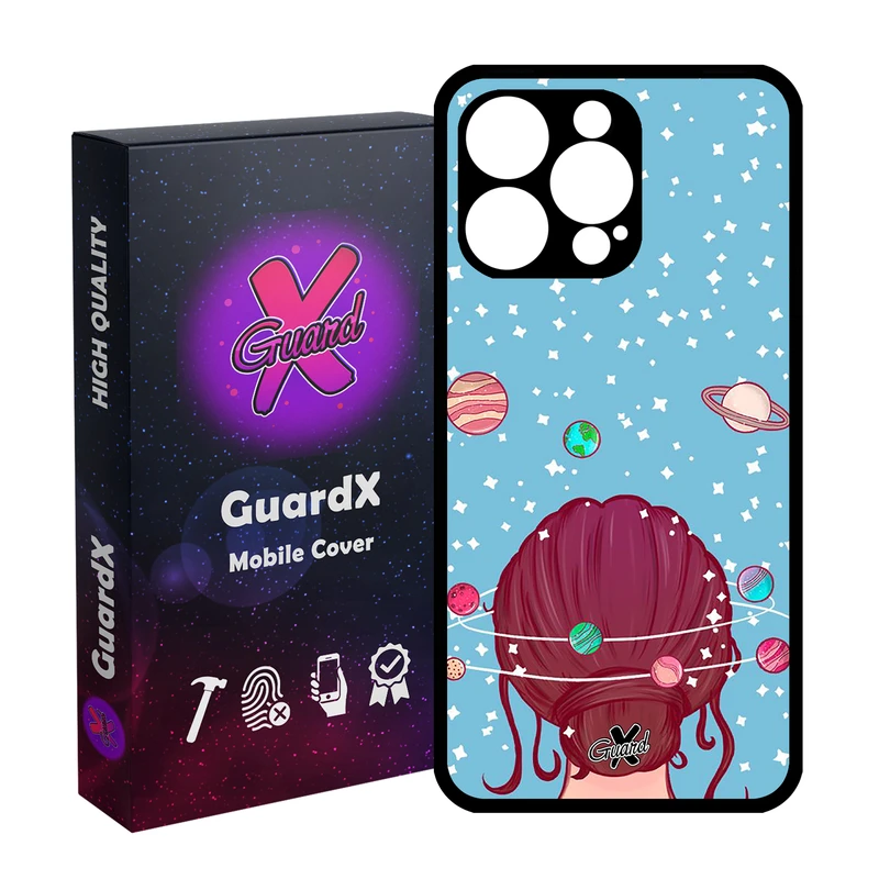 کاور گارد ایکس طرح Girl مدل قاب Glass10211 مناسب برای گوشی موبایل اپل iPhone 15 Pro Max