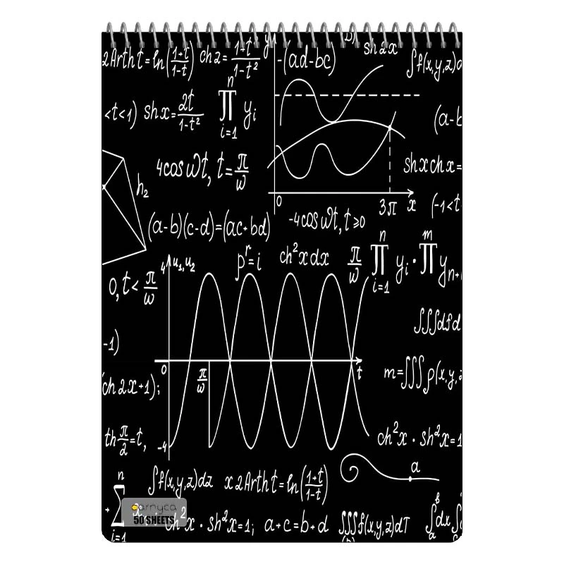 دفتر نقاشی 50 برگ سیمی کارنیکا طرح ریاضیات Mathematics کد 14087