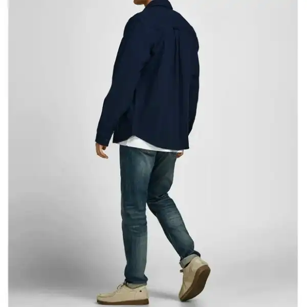 پیراهن اورشرت آستین بلند مردانه جک اند جونز مدل NAVY-12201405