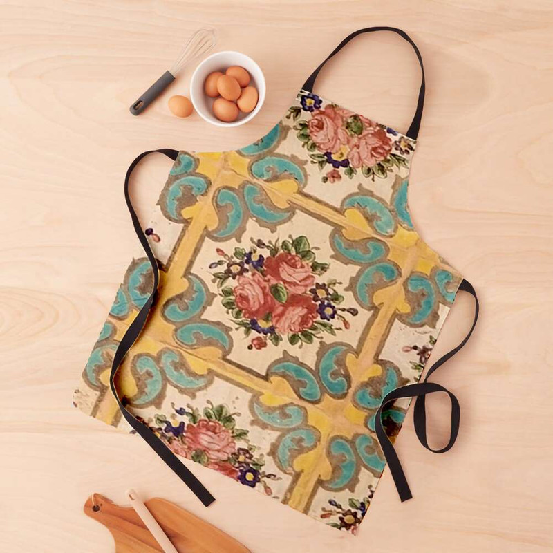 پیش بند آشپزخانه مدوپد طرح پنجره گل‌فرنگ مدل png00029