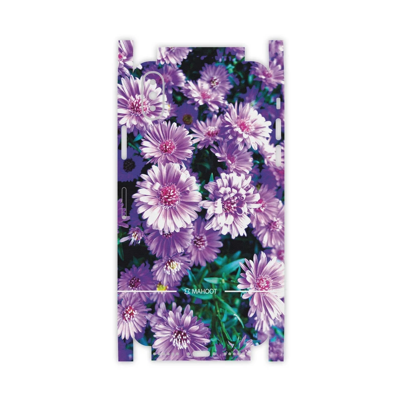 برچسب پوششی ماهوت مدل Purple-Flower-FullSkin مناسب برای گوشی موبایل اپل iPhone X
