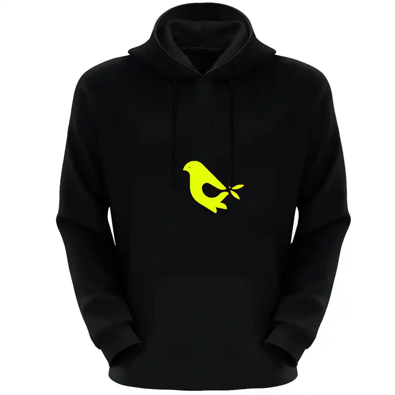 هودی زنانه مدل گنجشک E628 رنگ مشکی