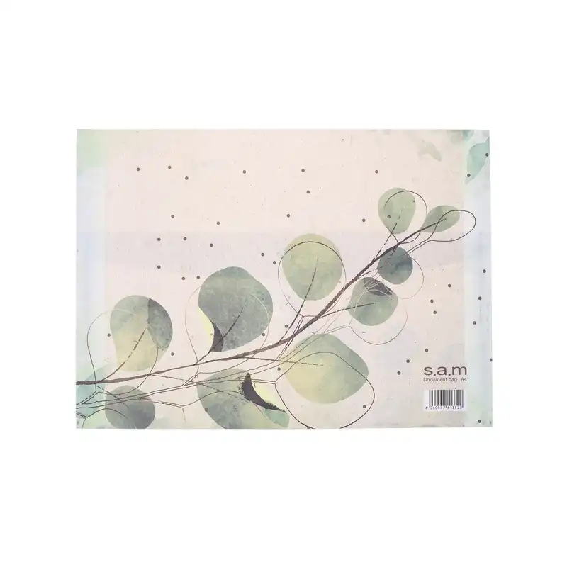 پوشه دکمه دار سم طرح شاخه برگ