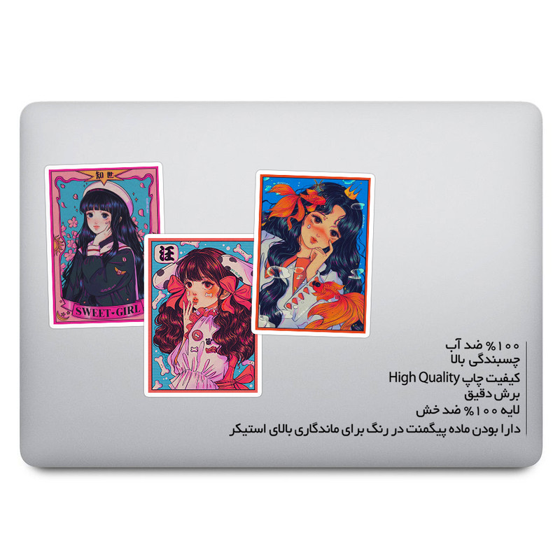 استیکر لپ تاپ ماسا دیزاین طرح japon کد COL035 مجموعه 12 عددی