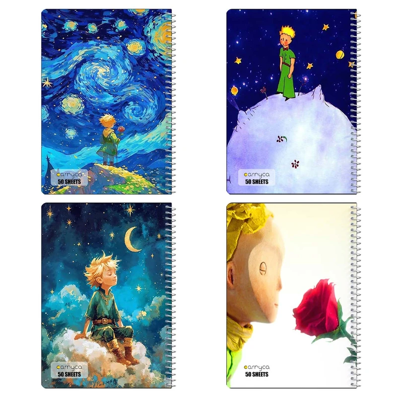 دفتر نقاشي 50 برگ کارنيکا طرح شازده کوچولو The Little Prince کد 83886 مجموعه 4 عددی