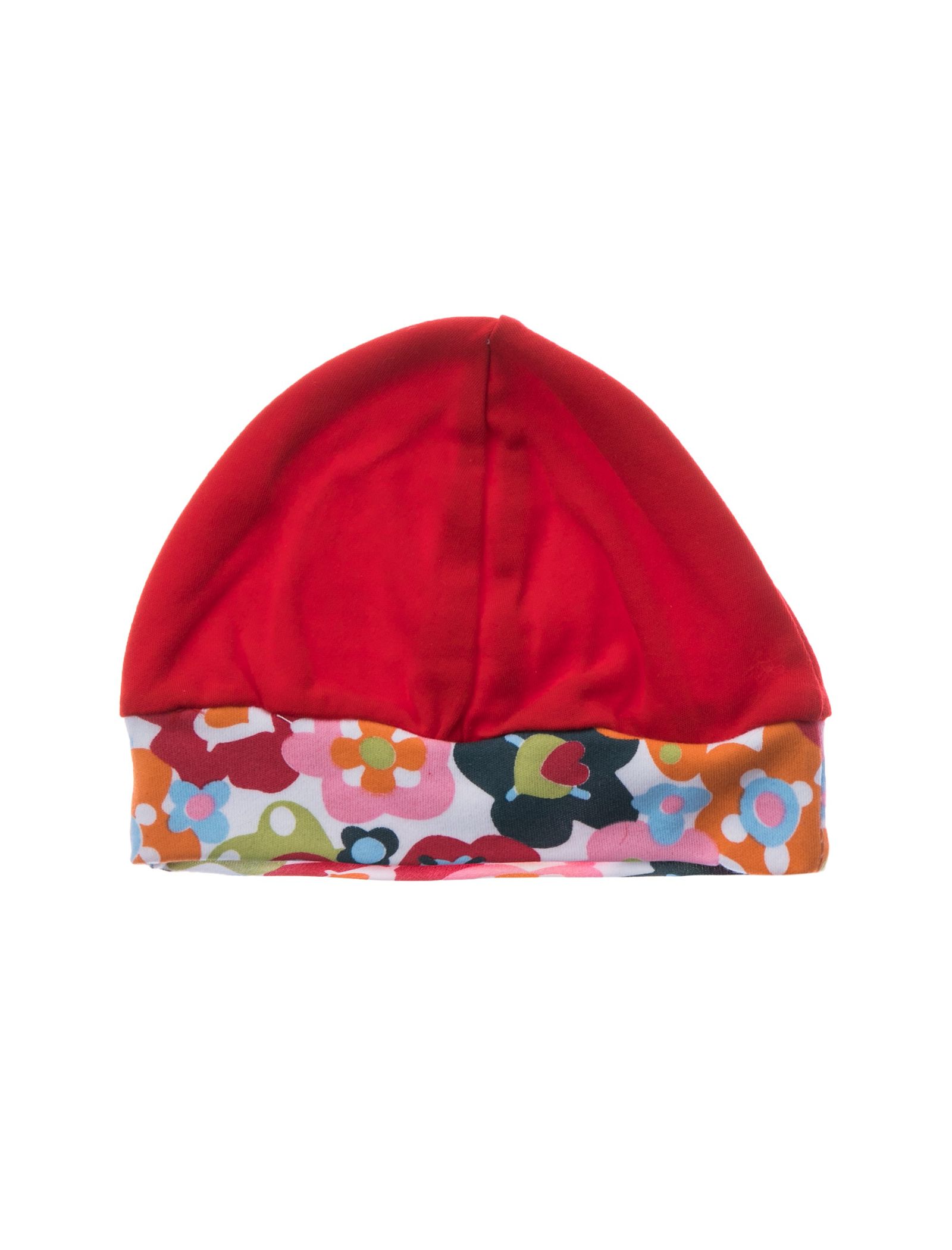 کلاه نخی ساده نوزادی دخترانه - بی بی ناز - قرمز - 1