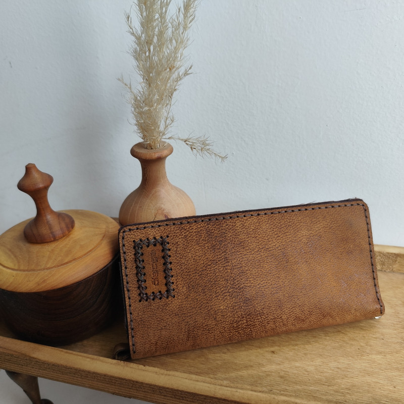 کیف پول چرم  دقت مدل چرم طبیعی بزی کد NG-w40