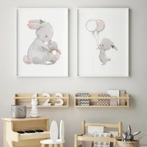  تابلو کودک و نوزاد مدل مادر خرگوش مجموعه 2 عددی