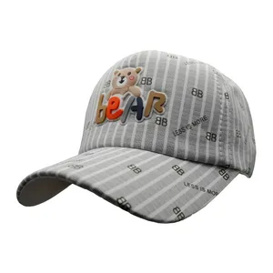 کلاه کپ بچگانه طرح BEAR رنگ طوسی