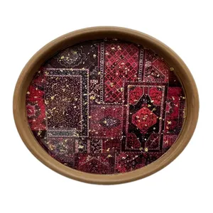 سینی رزینی طرح فرش کد 102