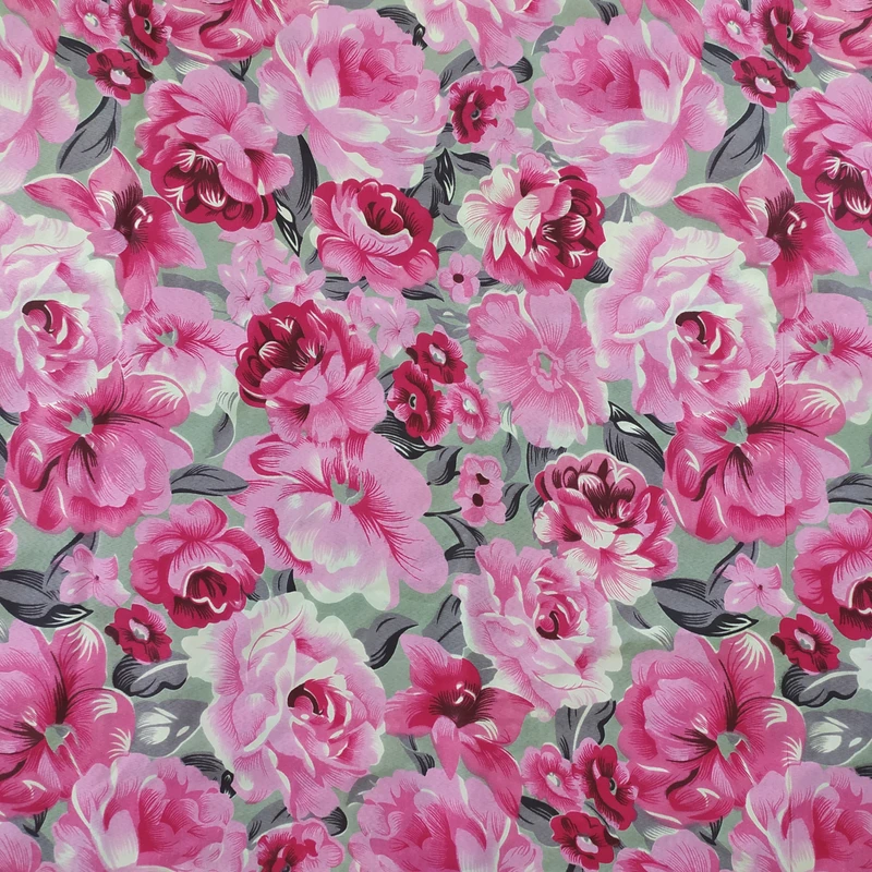 پارچه ملحفه عرض 2 متر مدل آبرنگ 11248 رنگ صورتی