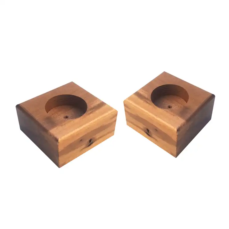 جاشمعی چوبی مدل گردو مجموعه 2 عددی