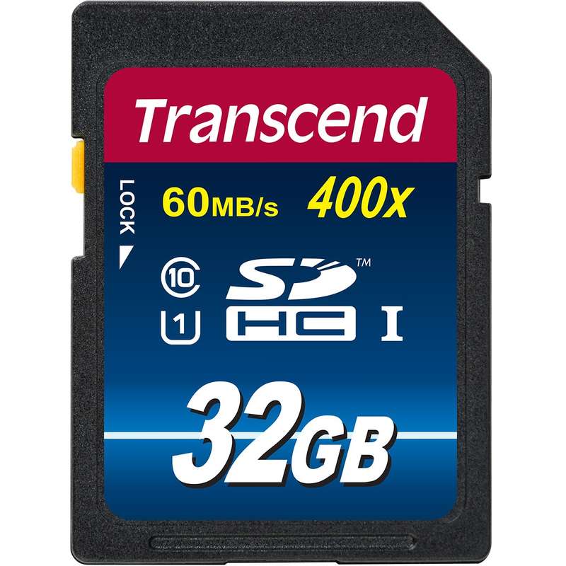 کارت حافظه‌ SDHC ترنسند مدل Premium کلاس 10 استاندارد UHS-I U1 سرعت 60MBps 400X ظرفیت 32 گیگابایت