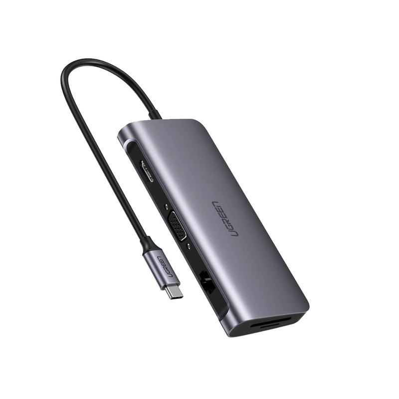 مبدل USB-C به HDMI/VGA/USB 3.0/LAN/USB-C یوگرین مدل 873-SGO
