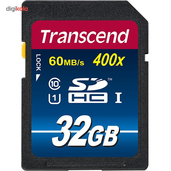 کارت حافظه‌ SDHC ترنسند مدل Premium کلاس 10 استاندارد UHS-I U1 سرعت 60MBps 400X ظرفیت 32 گیگابایت