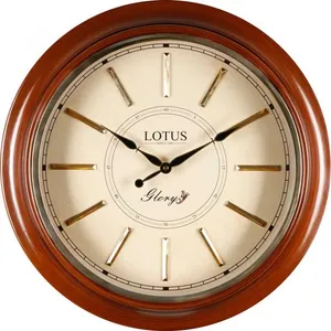 ساعت دیواری لوتوس مدل چوبی w-8031