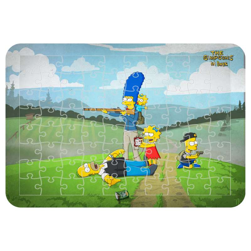 پازل 54 تکه اطلس آبی طرح کارتون سیمپسون ها  مدل P1652