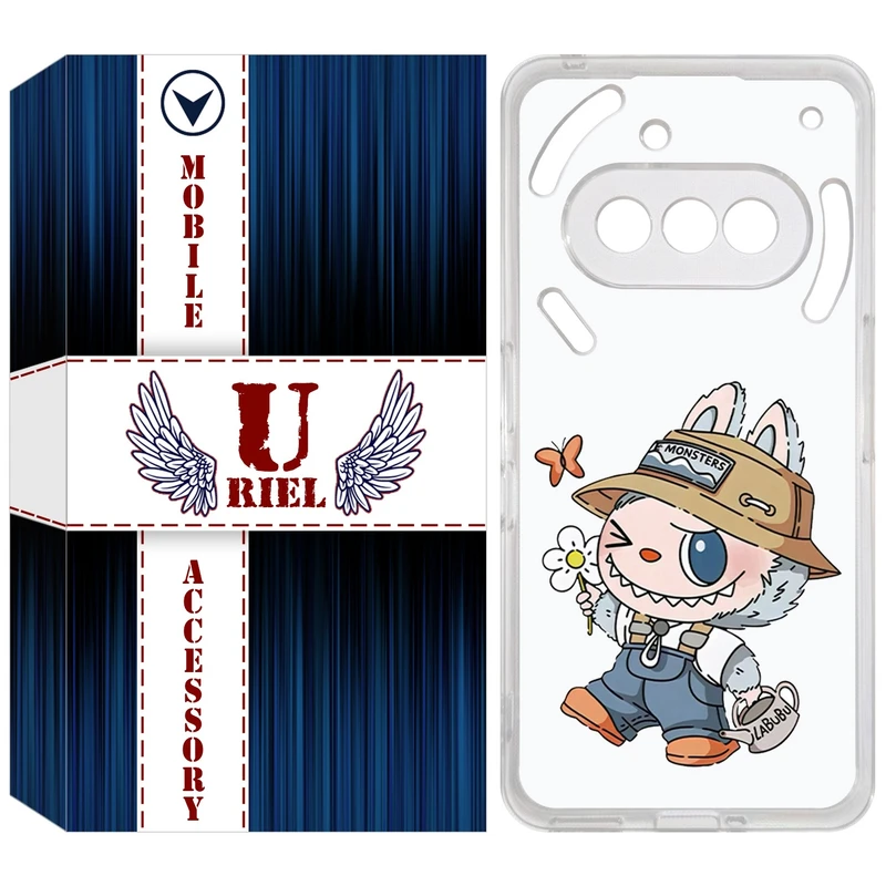 کاور یوریل مدل Clear کد 111 طرح لبوبو Labubu مناسب برای گوشی موبایل ناتینگ فون Nothing Phone 3a
