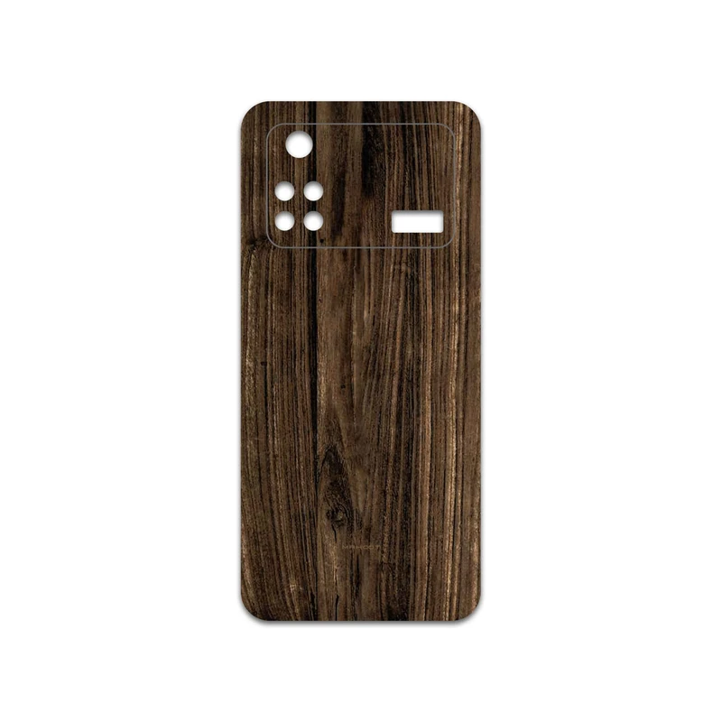 برچسب پوششی ماهوت مدل Dark-Walnut-Wood مناسب برای گوشی موبایل شیائومی Poco M4 Pro 4G