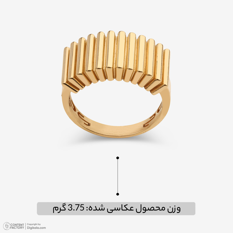 انگشتر طلا 18 عیار زنانه تاج مدل A385  - 6