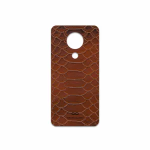 MAHOOT Brown-Snake-Leather Cover Sticker for Nokia 3.4