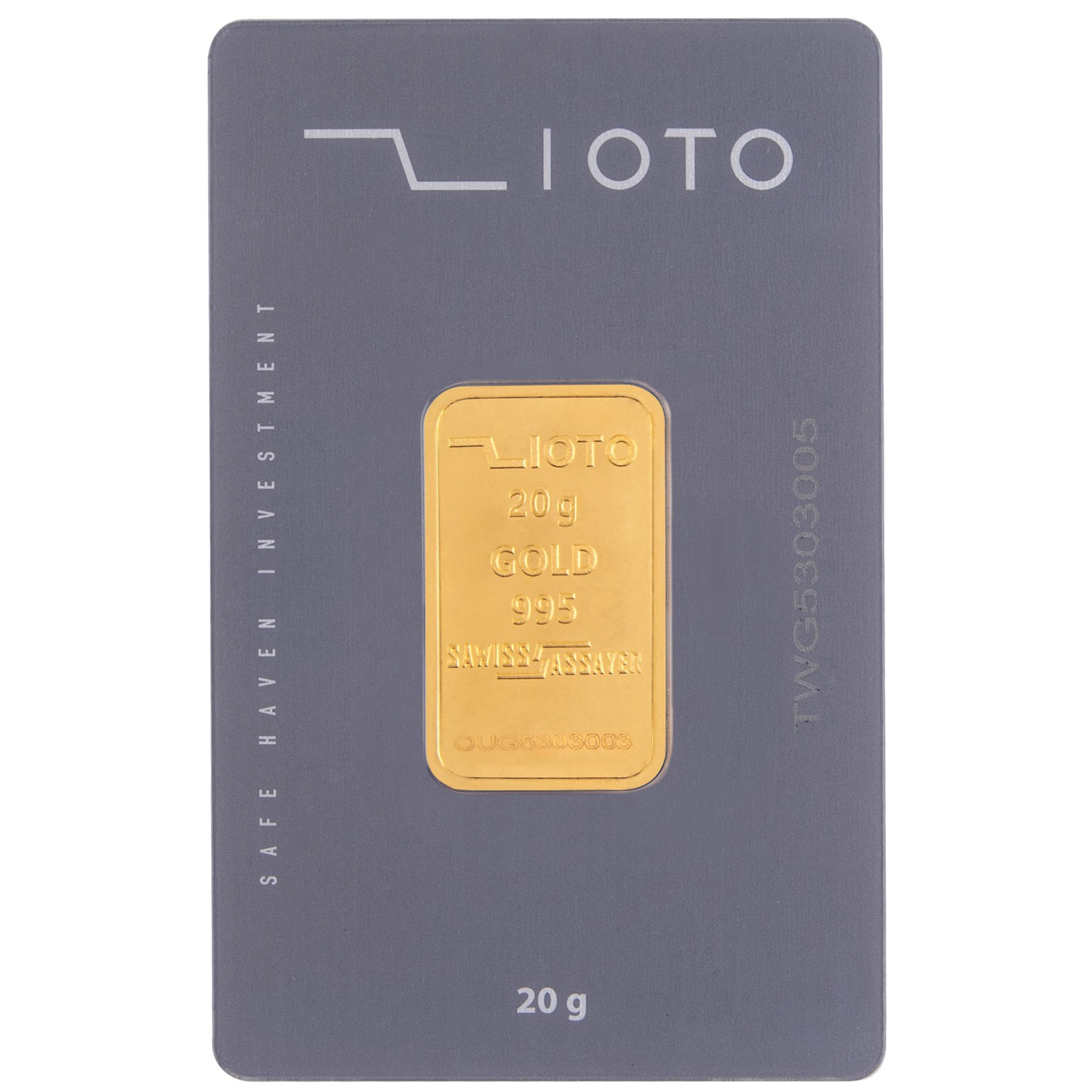 شمش طلا 24 عیار زیوتو مدل GAu-p20