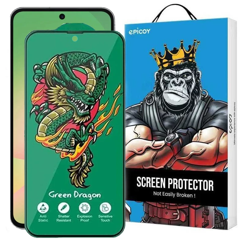 محافظ صفحه نمایش اپیکوی مدل Green Dragon ExplosionProof مناسب برای گوشی موبایل سامسونگ Galaxy A56/A36/S24 FE