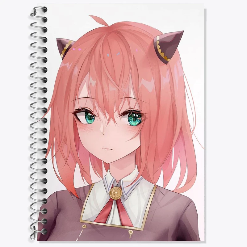 دفتر زبان 50 برگ خندالو مدل سه خط طرح انیا فورجر انیمه اسپای ایکس فمیلی Spy x Family کد 17694