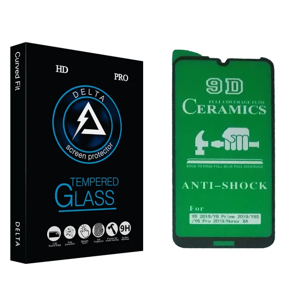 محافظ صفحه نمایش 9D دلتا مدل HD مناسب برای گوشی موبایل هوآوی y6 prime 2019 / y6s