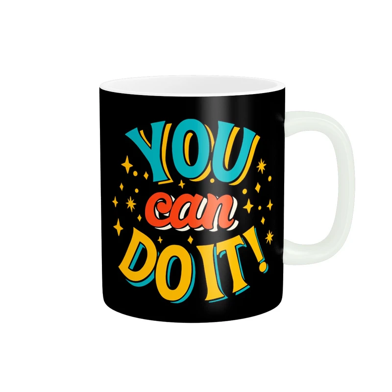 ماگ پاد آفرین طرح جمله انگیزشی  You can do it کد 2000