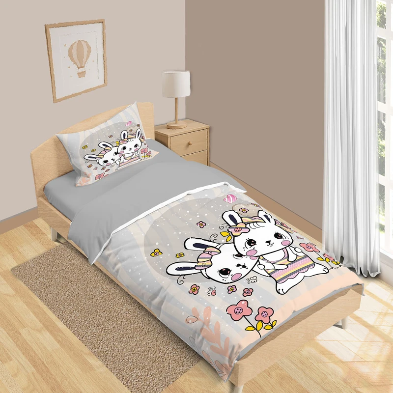 سرویس روتختی 1 نفره 5 تکه نوپه هوم مدل خرگوش T6440