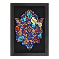 تابلو برجسته لوح هنر طرح گل و مرغ کد 253