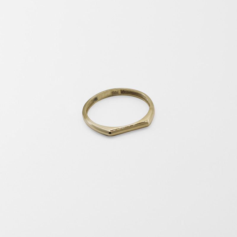 انگشتر طلا 18 عیار زنانه پولک مدل خط صاف انگشتر طلا 18 عیار زنانه پولک مدل خط صاف