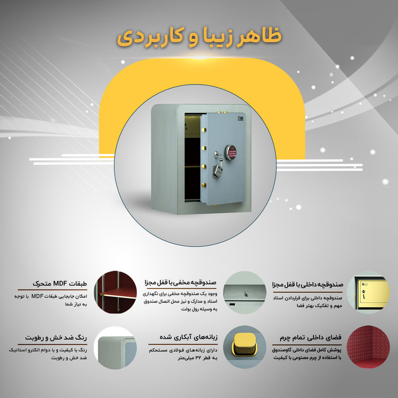 گاوصندوق الکترونیکی سدید مدل 700PRO