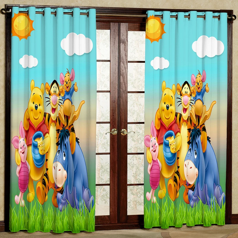   پرده کودک مدل POOH هازان پانچی کد 4733 سایز 140x200 سانتی متر