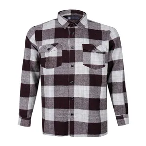 پیراهن آستین بلند مردانه ناوالس مدل ضخیم صاف رنگ زرشکی