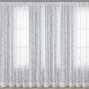 پرده مدل دوخت ساده تور راشل شاین سایز 275x580 سانتی‌متر