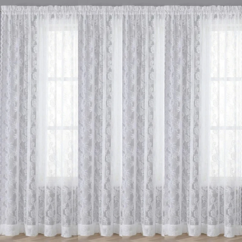 پرده مدل دوخت ساده تور راشل شاین سایز 275x580 سانتی‌متر