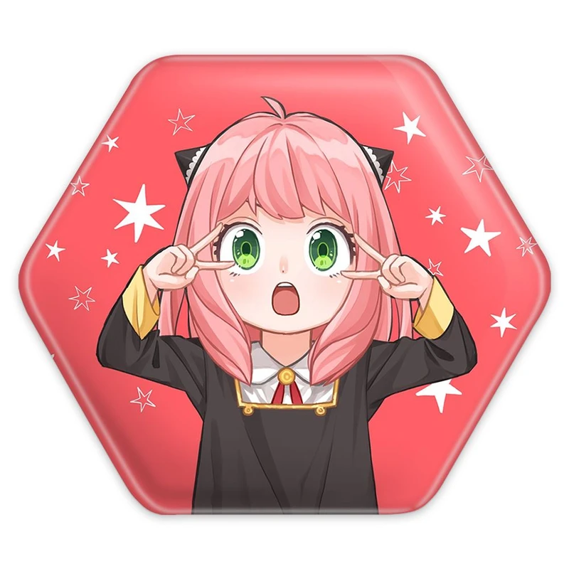 پیکسل خندالو طرح آنیا فورجر انیمه اسپای ایکس فمیلی Spy x Family مدل شش ضلعی کد 15584