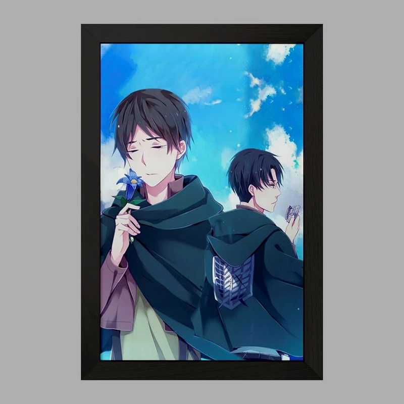 تابلو خندالو مدل لیوای و ارن انیمه اتک آن تایتان Attack on Titan کد 11032