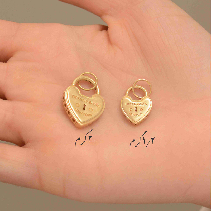 آویز گردنبند طلا 18 عیار زنانه طلای مستجابی مدل قلب کد 05