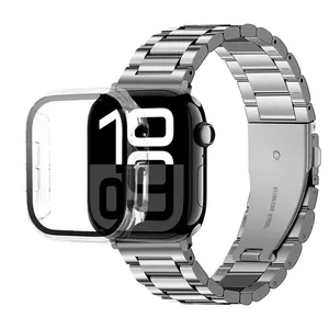 Goof CoverT-3Bead Strap suitable for Apple Watch Series 10 46mm With Cover