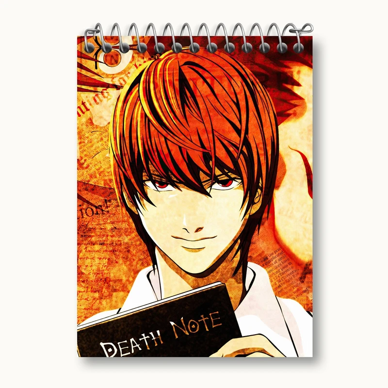 دفتر یادداشت 50 برگ خندالو مدل لایت یاگامی انیمه دفترچه مرگ Death Note کد 11330