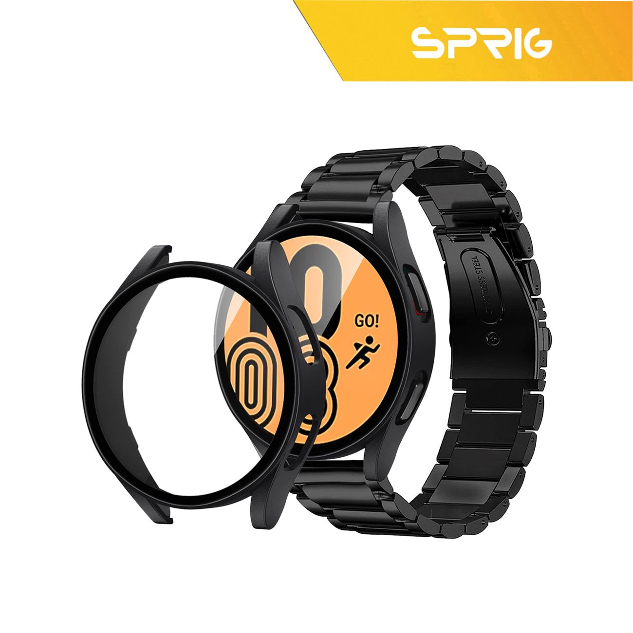 بند اسپریگ مدل 3Bead Cover مناسب برای ساعت هوشمند سامسونگ Galaxy Watch 4 44mm به همراه کاور -  - 3