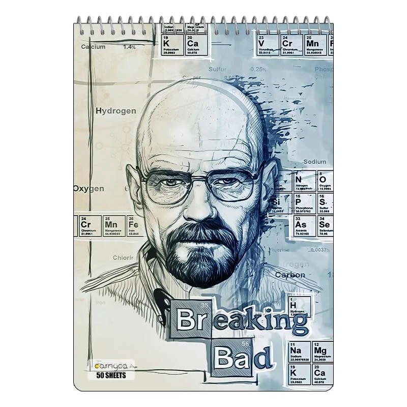 دفتر نقاشی 50 برگ سیمی کارنیکا طرح بریکینگ بد Breaking Bad کد 51138