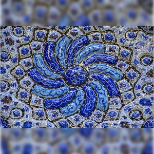 بشقاب میناکاری مدل اصفهان کد 01
