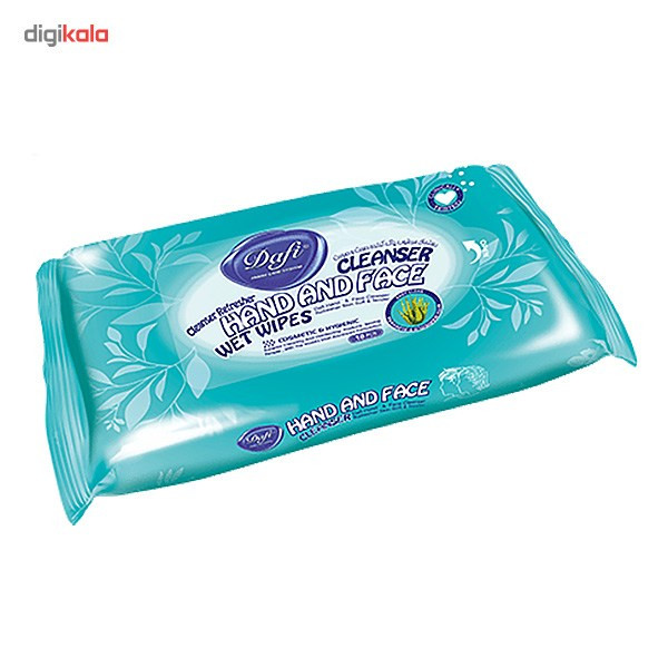 دستمال مرطوب دافی مدل پاک کننده دست و صورت بسته 10 عددی