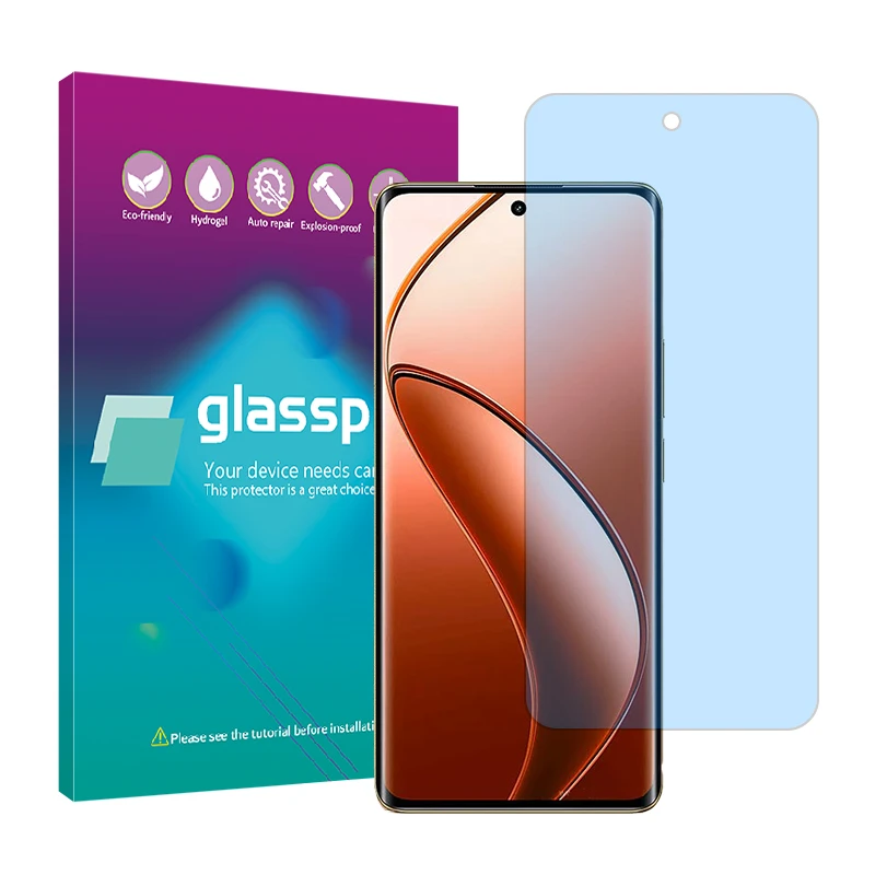 محافظ صفحه نمایش ضد اشعه آبی گلس پرو مدل Resistant مناسب برای گوشی موبایل ریلمی 12 Pro Plus