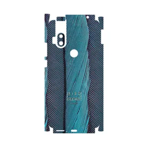 MAHOOT Turquoise feathers-FullSkin Cover Sticker for Motorola One Hyper