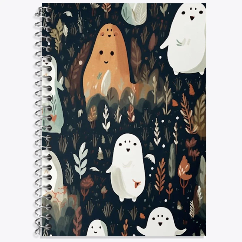 دفتر زبان 50 برگ خندالو مدل دو خط طرح روح های بامزه کد N3233